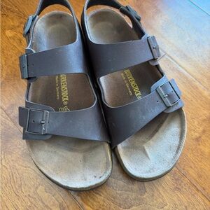 Birkenstock Dark Brown Leather Sandals
